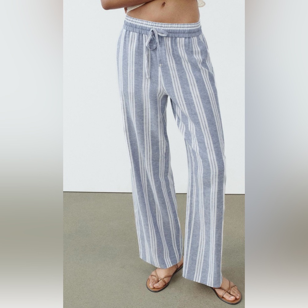 Zara linen blend pants